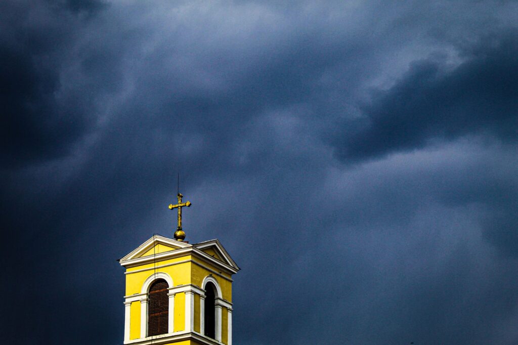A stormy sky reflects life's challenges, reminding us of the hope and faith we can find in God