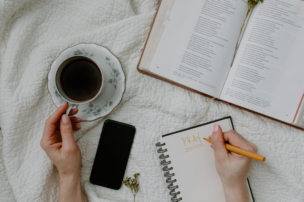 An open Bible in the morning light symbolizes hope and guidance through uncertainty